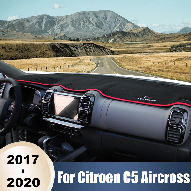 

Для Citroen C5 Aircross 2017 2018 2019 2020 автомобильный чехол для приборной панели, коврик для приборной панели, солнцезащитный козырек, нескользящая накладка, аксессуары для интерьера