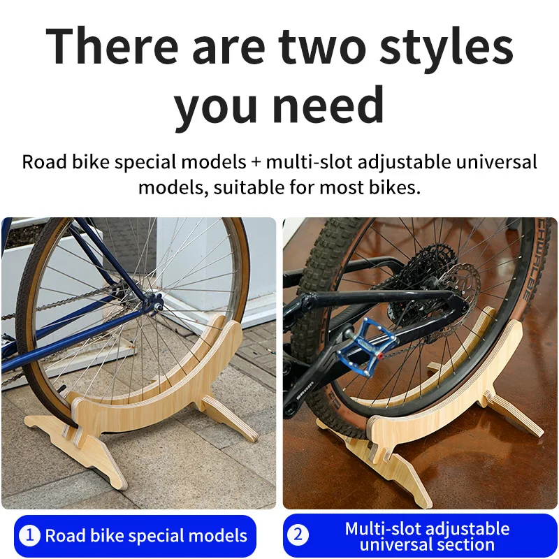 MTB Road Bicycle Mountain Bike Solid Wood Parking Racks Retro Bicycle Stand Parking Bracket