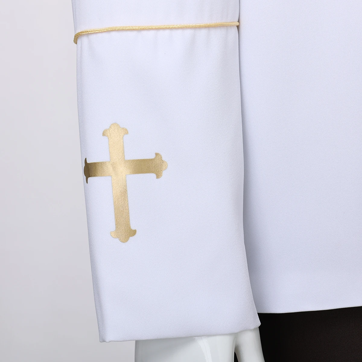 Men Priest Jacket Uniform Catholic Church Cross Pastor Minister Choir Costume