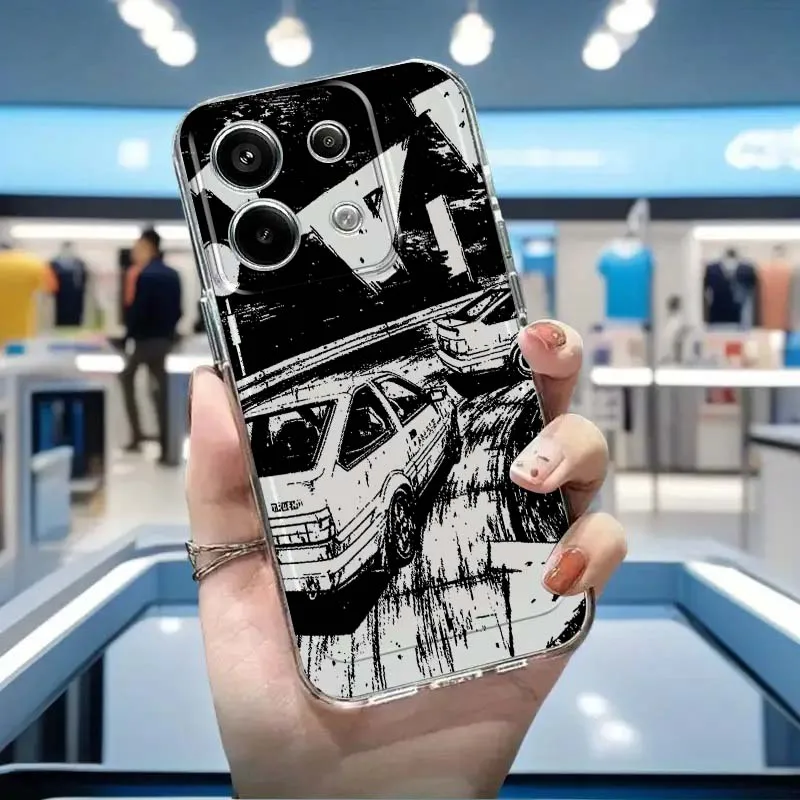 Art Sports Car Passion Phone Case For Xiaomi Redmi Note 15 14 13 12 11E 9 9T 8 8T Pro Plus Turbo 5G Fashion TPU Transparent view 3