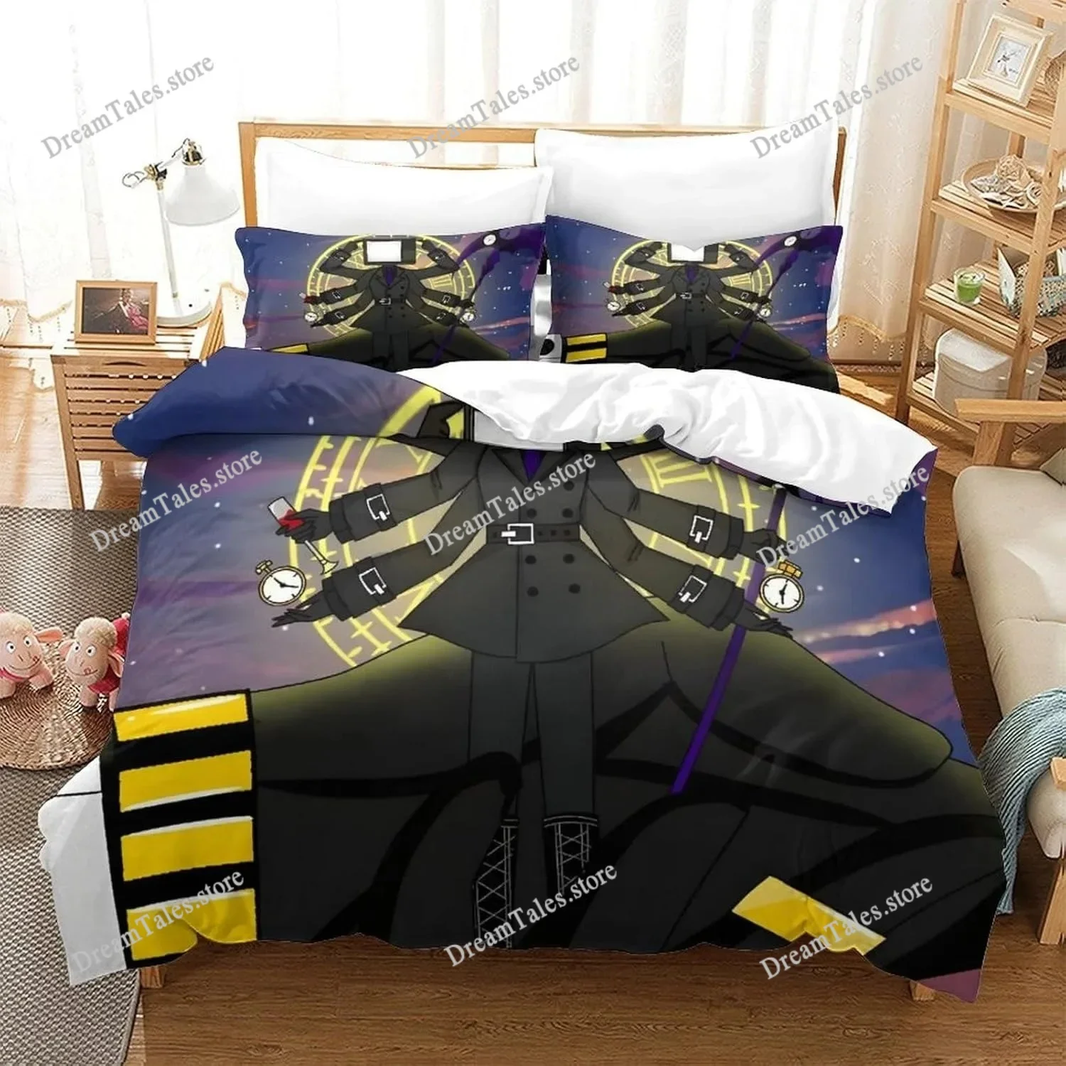 

Skibidi Toilet Cartoon Bedding Sets Exquisite Bed Supplies Set Duvet Cover Bed Comforter Set Bedding Set Children Birthday Gift3