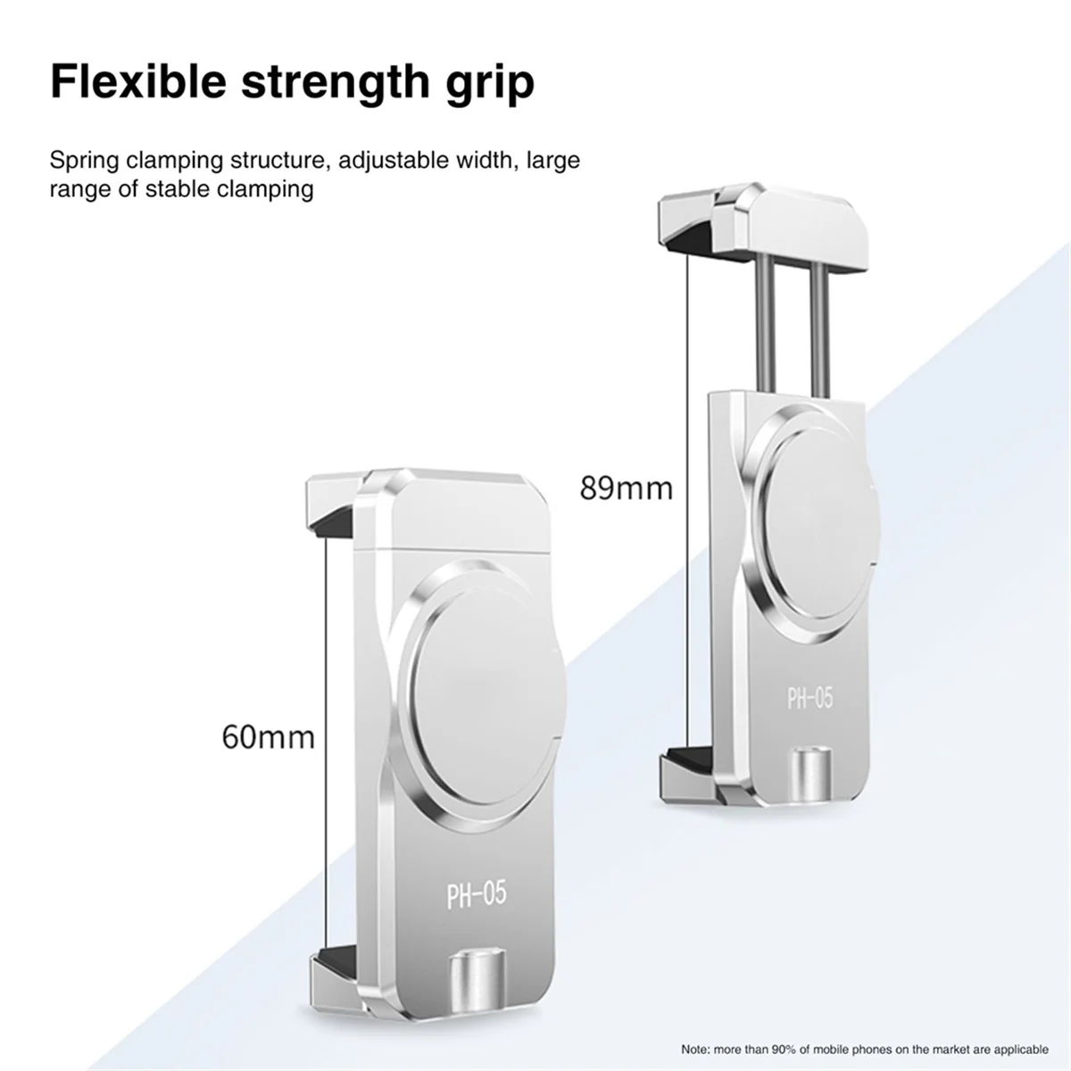 새로운 3C-PH-05 마그네틱 휴대폰 클립 (6/5/4/4 SE 짐벌 스태빌라이저용, LED 조명용 콜드슈 마운트 포함)