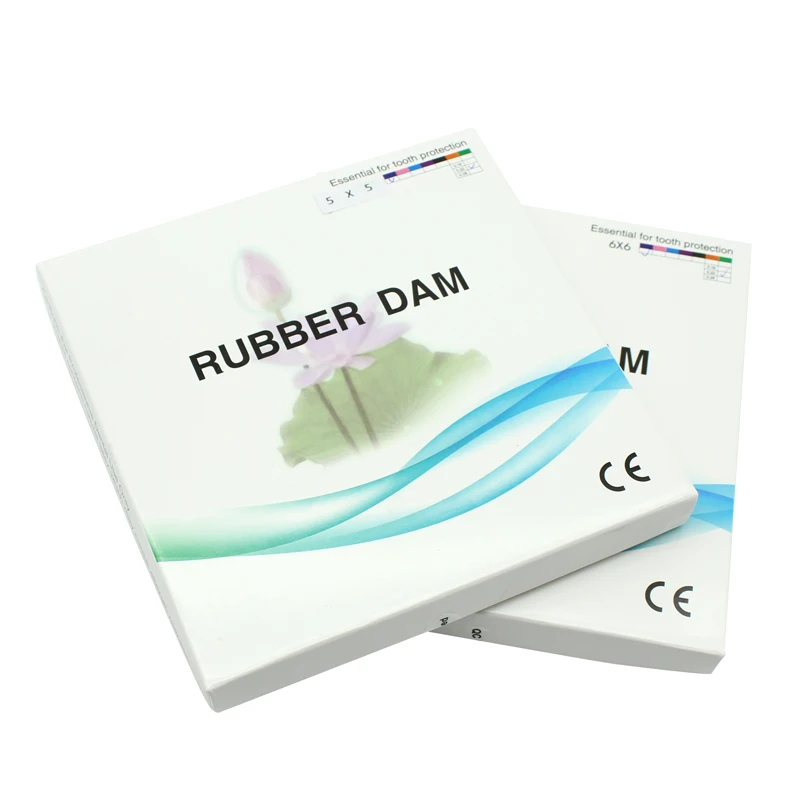 0.22mm 1box Dental Rubber Dam Sheet Natural Latex Rubber barrier Dams Blue color Teeth Whitening For Adult dental Supplies