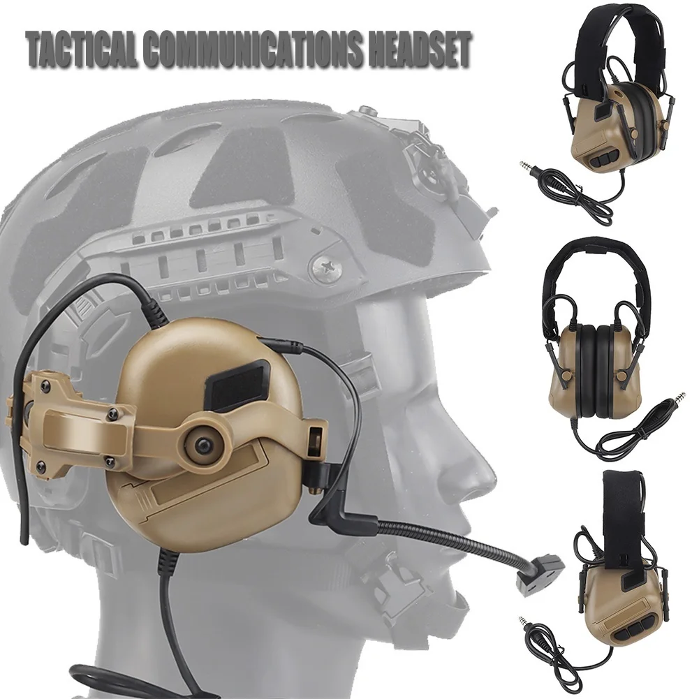 Airsoft Helmet Communication Headset Balaclava Face Mask 3 Color Goggles Set Full Protection Tactical Helmet Set for Paintball