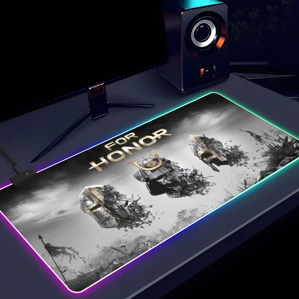 

Game For Honor Game Mouse Pad RGB Luminous 900X400mm Large Table Mat Non-slip Extra Large Game Office Mouse Pad