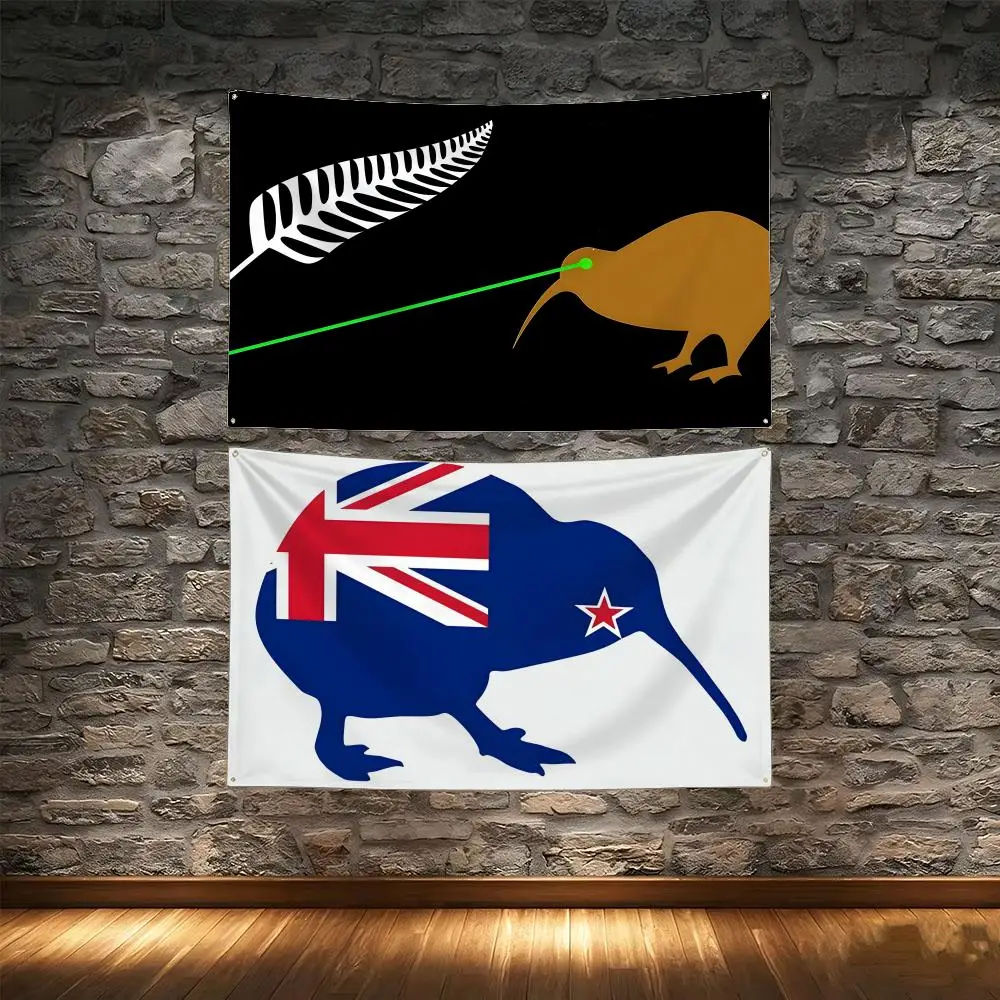 New Zealand Kiwi Flag Flags Tapestry Creative Pattern Photo Living Room Wall Art Party Outdoor Decor