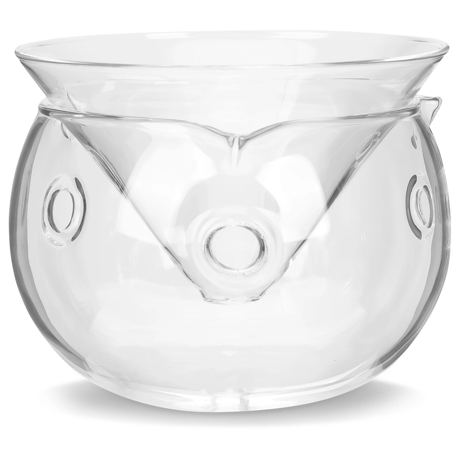 

1Set Glass Salad Bowl Clear Food Serving Dish Dry Ice Container Household Bar Use Glass Bowl Ice Chamber Bowl,glass Salad Bowls
