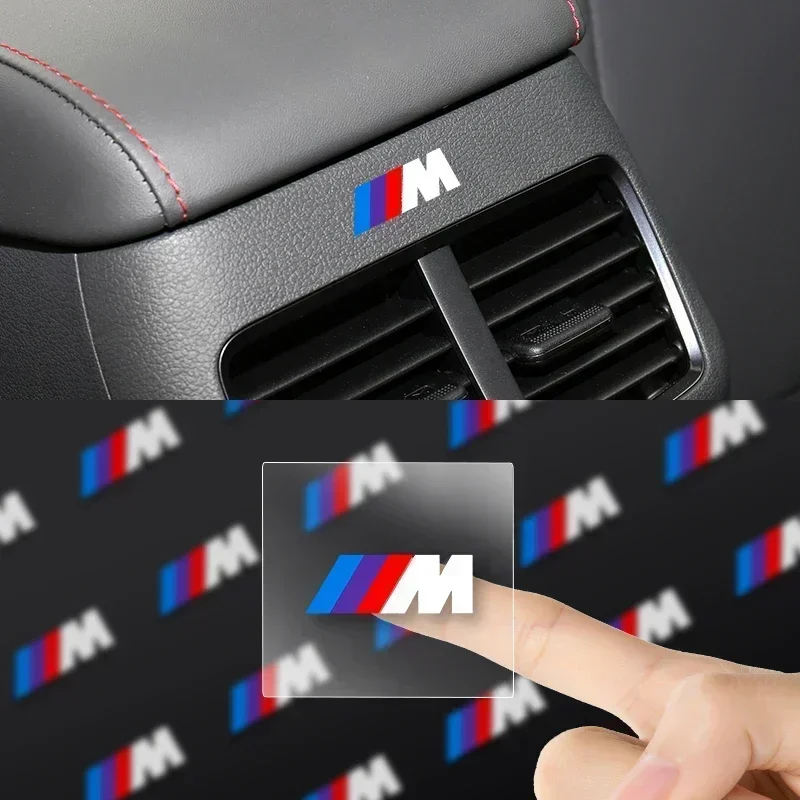 1/2/5/10 قطعة ملصقات السيارات شعار التصميم الداخلي اكسسوارات الديكور لسيارات BMW M Power X1 X5 X6 F30 E90 M2 M3 M4 M5 X3 X4