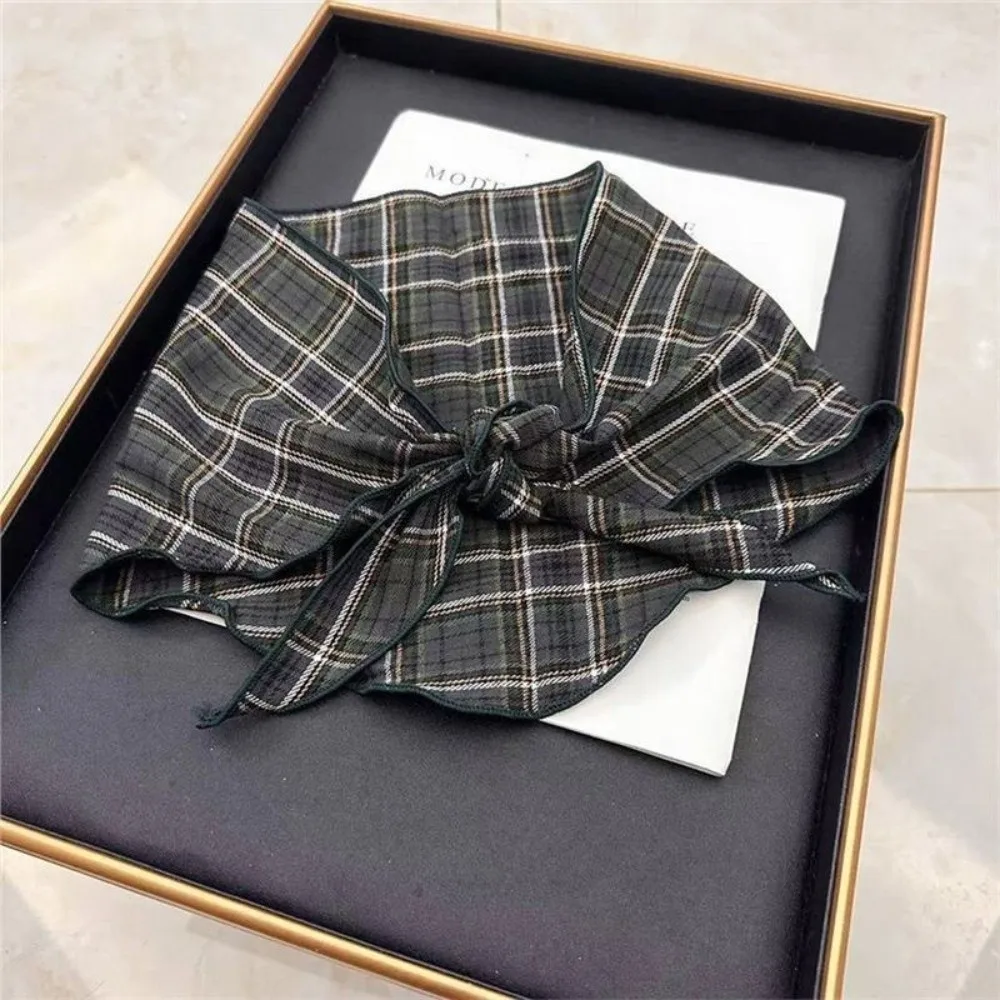 Écharpe triangulaire multifonctionnelle à la mode, foulard Simple et décontracté, écharpe thermique à carreaux pour accessoires pour femmes