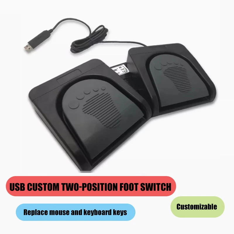 ZJSHUYI USB dual foot switch Custom mouse button shortcut key game medical device switch