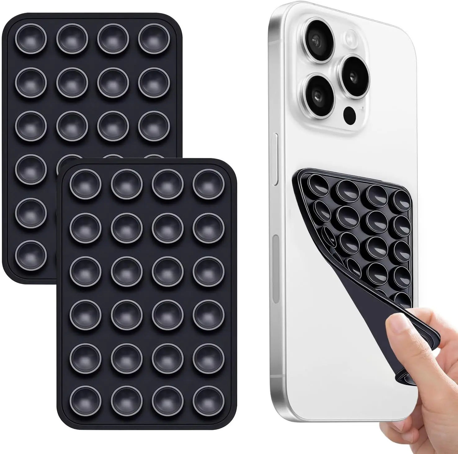1pc Silicone Suction Pad for Mobile Phone Fixture Suction Cup Backed Adhesive Silicone Rubber Universal Charger Leather