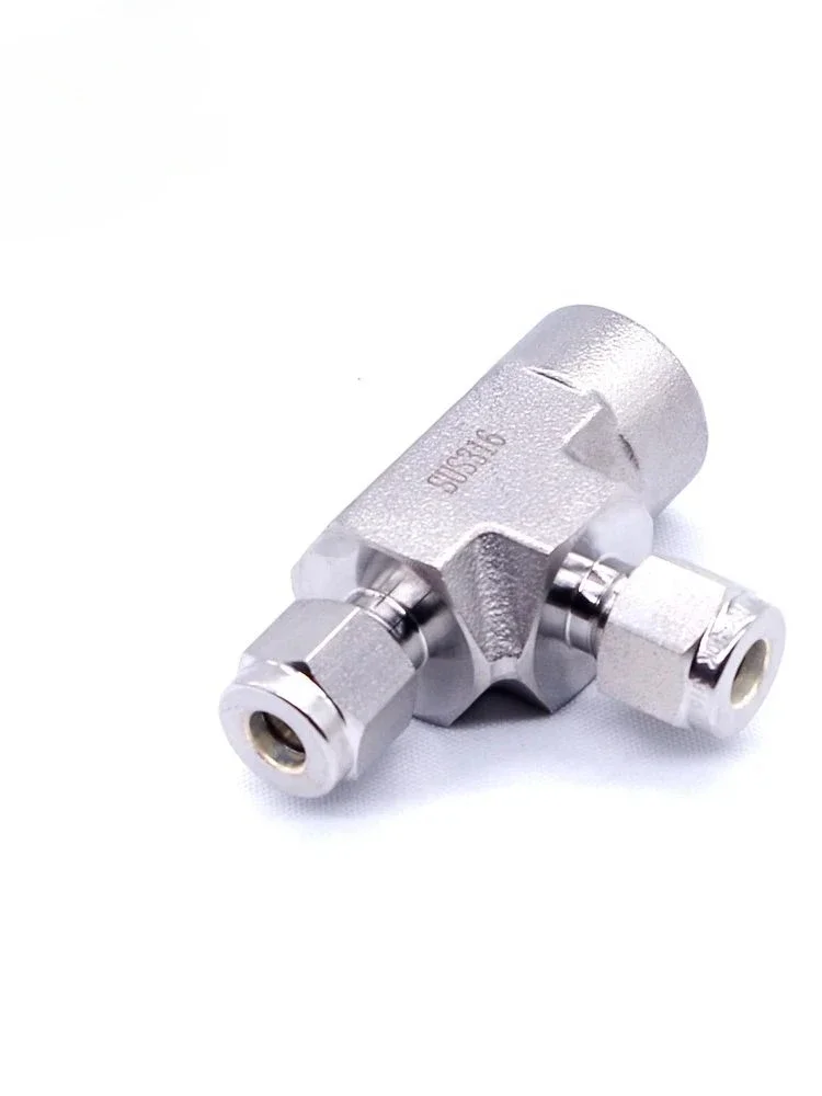 

1/4" OD x 1/4" OD x 1/4"NPT Female Stainless Steel Compression Fitting Female Run Tee Tube Fittings