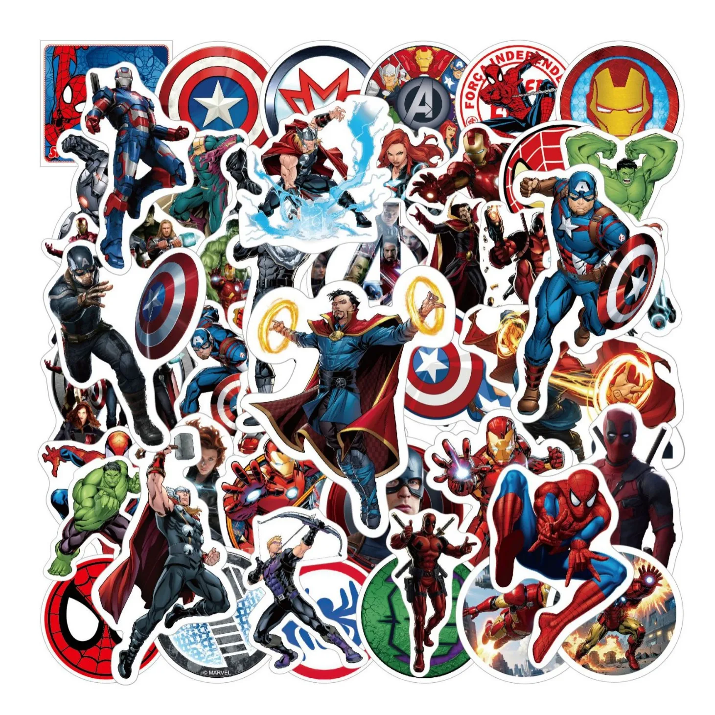 10/30/50PCS Disney Marvel Iron Man Personalized Cartoon Cool Doodle Stickers DIY Laptop Skateboard Waterproof Decal Kids Toy