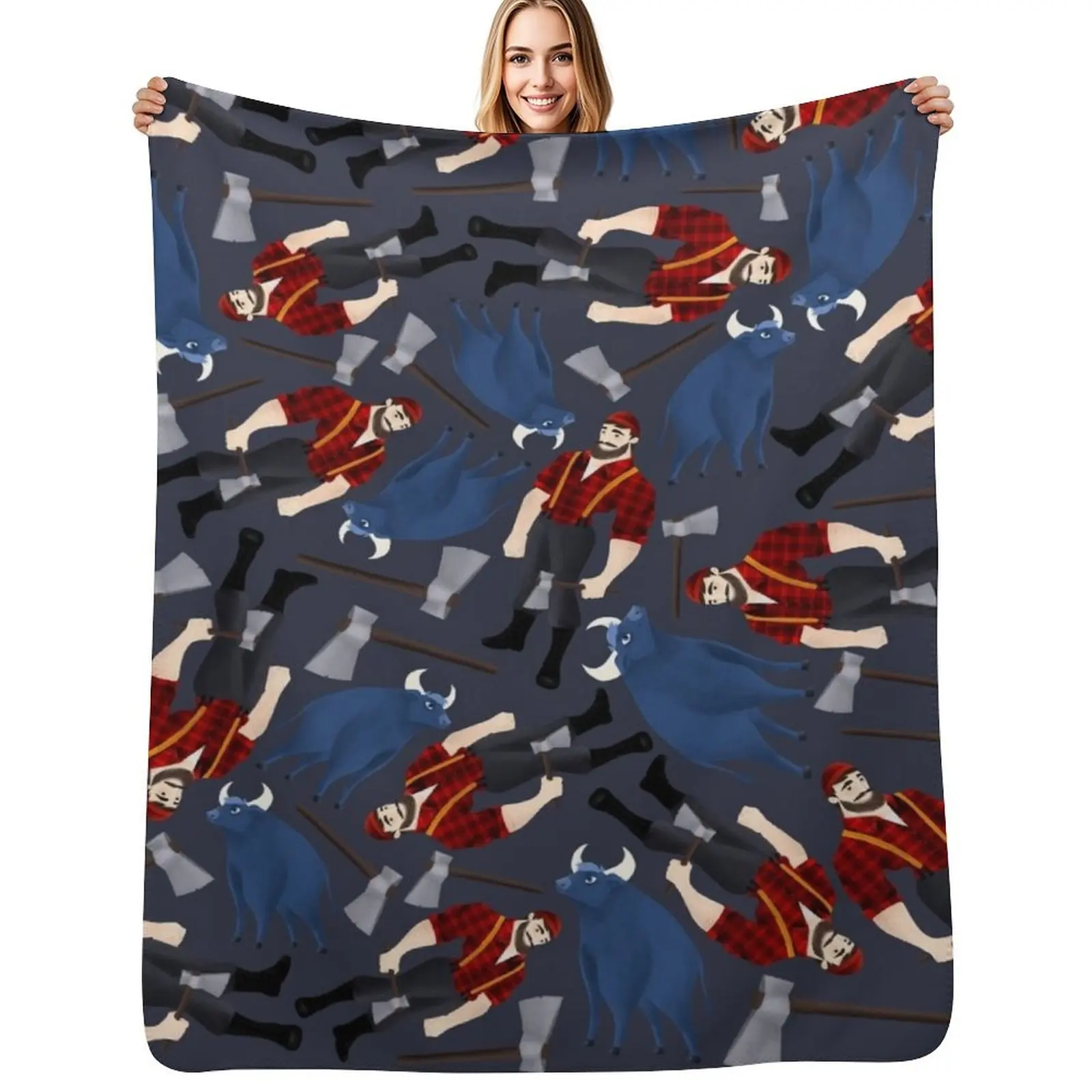 

Paul Bunyan Throw Blanket Hair Decorative Sofa Bed covers Decorative Throw Blankets