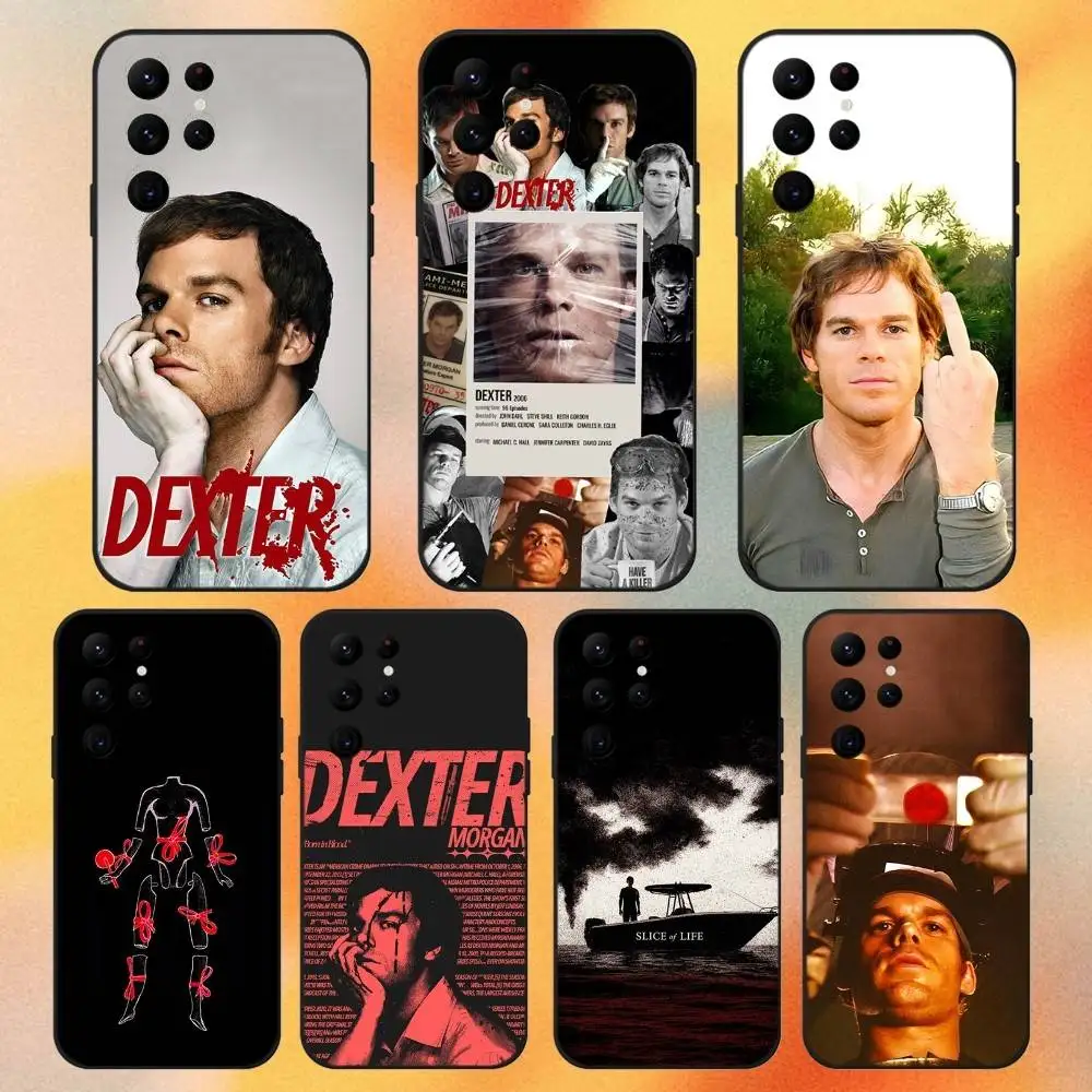 

D-Dexter Morgan Phone Case For Samsung S 25,24,23,22,30,21,10,9,Ultra,Plus,Lite,FE,4,5G Black Soft Case