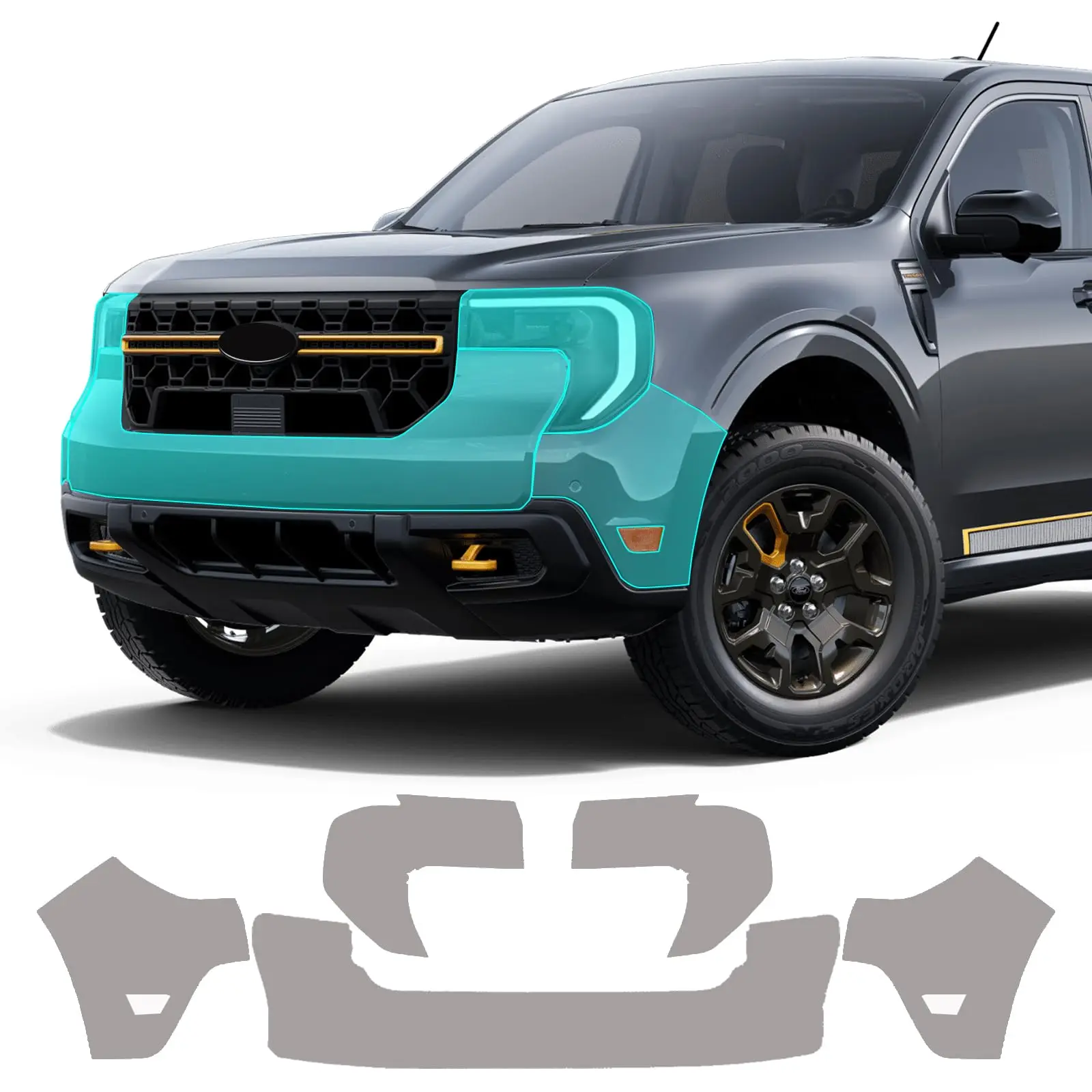 

For FORD MAVERICK 2025 TPU Body Bumper Pre-cut Sticker Paint Protection Film PPF Scratch-resistant And Transparent