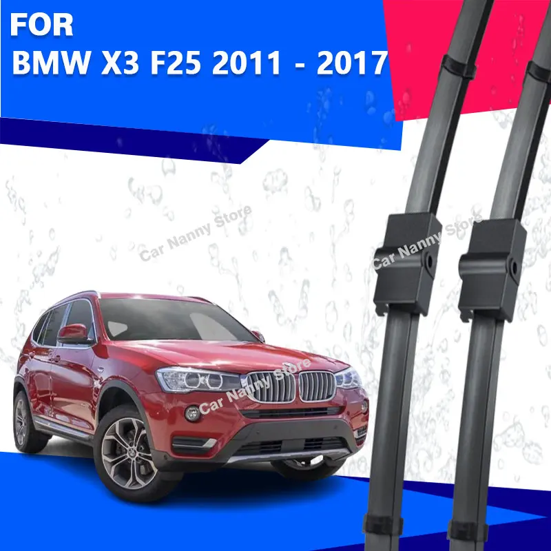 

Front Windshield Windscreen Blades for BMW X3 F25 2011 - 2017 Car Wipers Rubber Strip Soft Rubber 2012 2013 2014 2015 2016