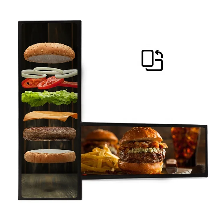 Layar Monitor LCD Ultra Lebar 37 Inci, Rak Display LCD, Layar Android untuk Iklan, Cocok untuk Arcade dan Marquee