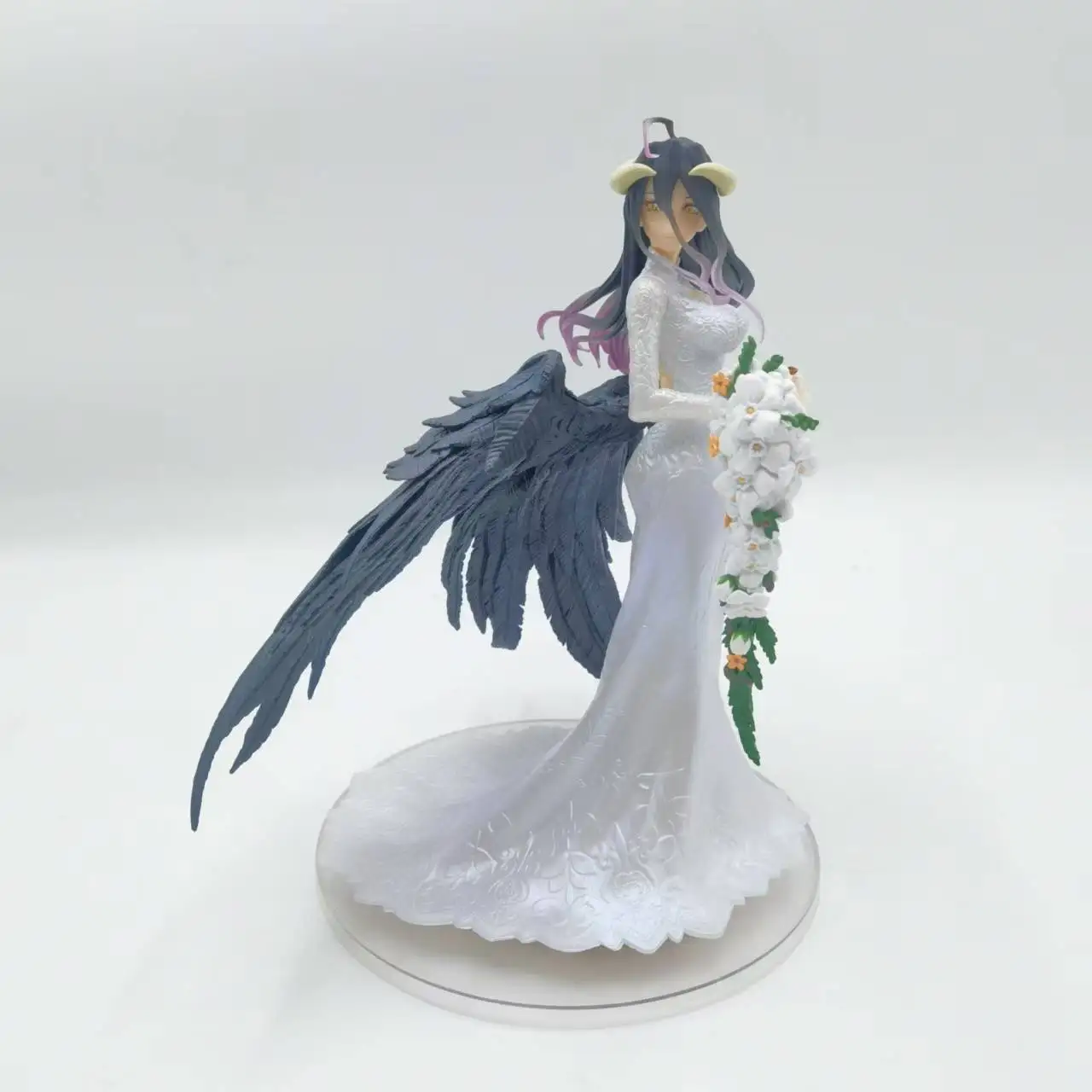 Anime Overlord Albedo Wedding Dress ver. Model PVC Doll Figure Toys Decoration 26cm