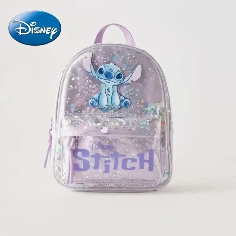 Disney Stitch Cartoon Sequin Trendy Fashion Backpack Multifunctional Kindergarten School Bag Halloween Christmas Gifts