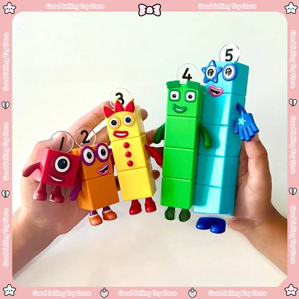 5 pz/set Numberblocks Action Figure Giocattoli Modello Action Figures Collezione di statue in PVC Modello Decorazione della stanza Decorazione della torta Giocattolo personalizzato