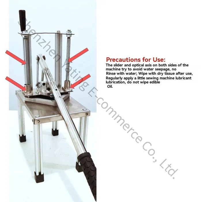 Cucumber Lever Vertical Potato Chip Cutting Machine Labor-saving Double Square Tube Base Push Chip French Chip Cutting Artifact