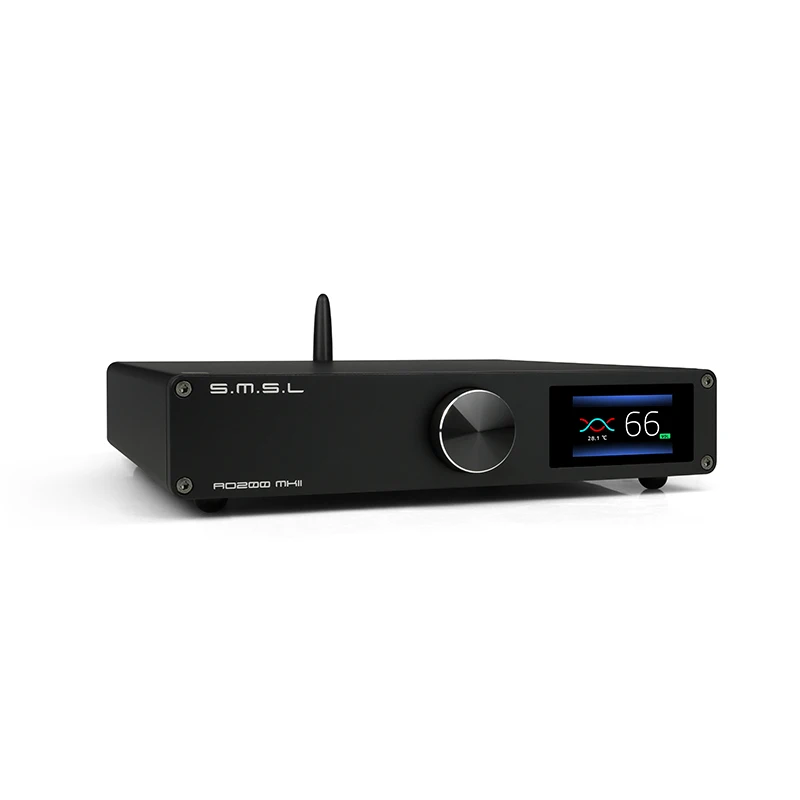 Smsl ao200 mkii-デジタルアンプ,ハイパワー,xlr,rca,usb,bluetooth 5.0,バランス入力,sdb,dac,ma5332ms