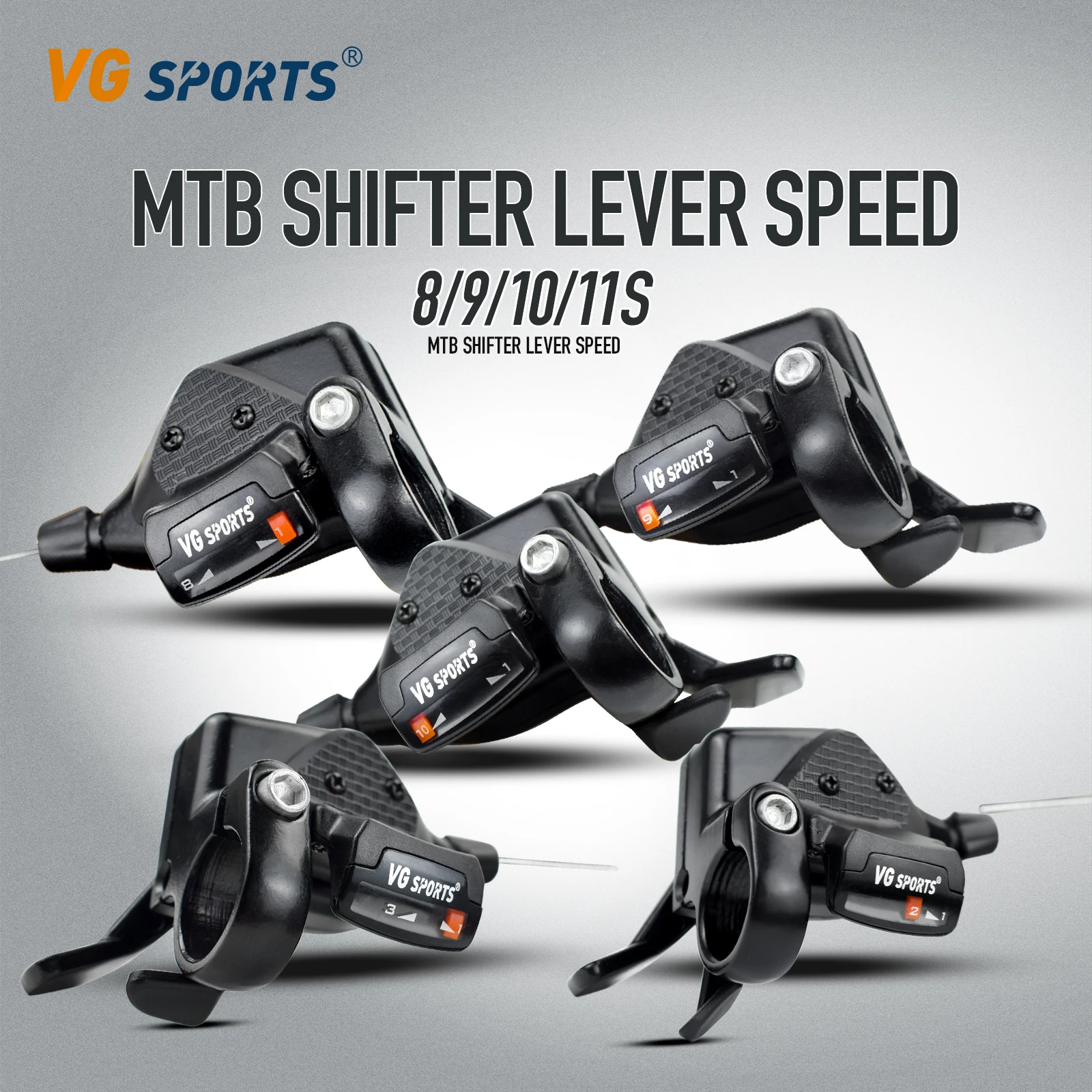 

VG SPORTS Bicycle Shifter 8 9 10 11 Speed Bike Brake Levers Shifter Lever with Gear Indicator Left Right Bike Parts Accessories