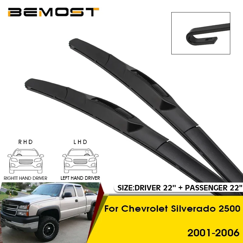 Car Wiper Blades For Chevrolet Silverado 2500 2001-2006 Windshield Windscreen Front Window Blades 22