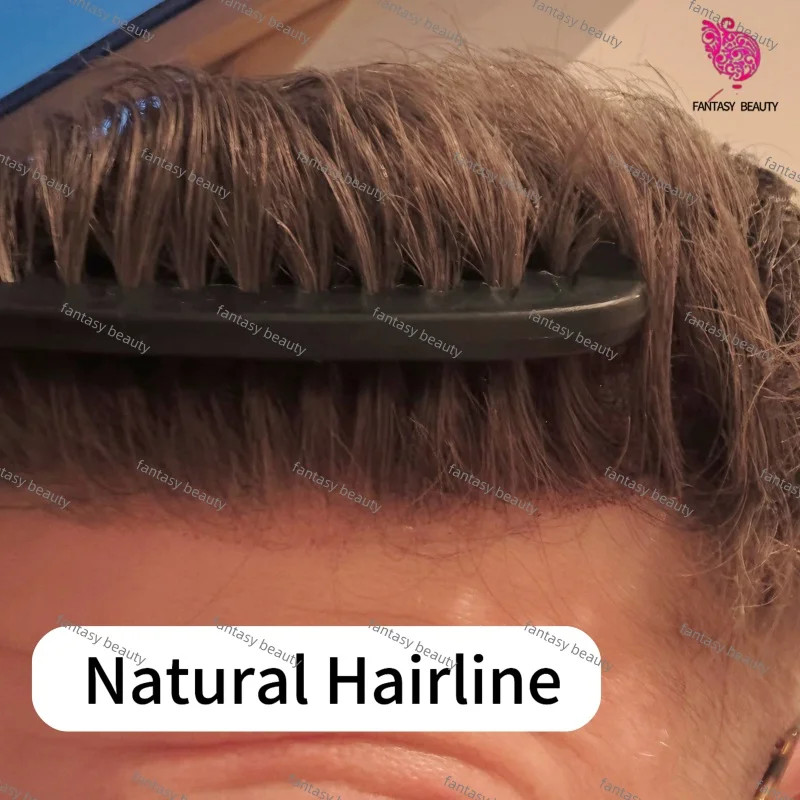 

Men's Cheapest Toupee Undetectable Natural Hairline Brown Blonde Grey #4#22R#1B65 Human Hair Men' Capillary Prosthesis System