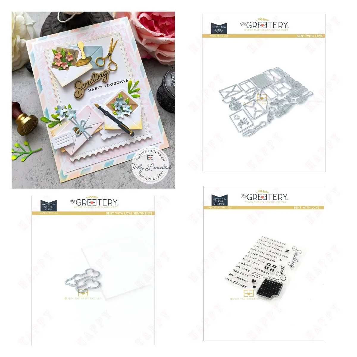 

Sent with Love Die Metal Cutting Dies Stamps DIY Handmade Embossing Stencil Making Scrapbook Diary Greeting Card Decoration