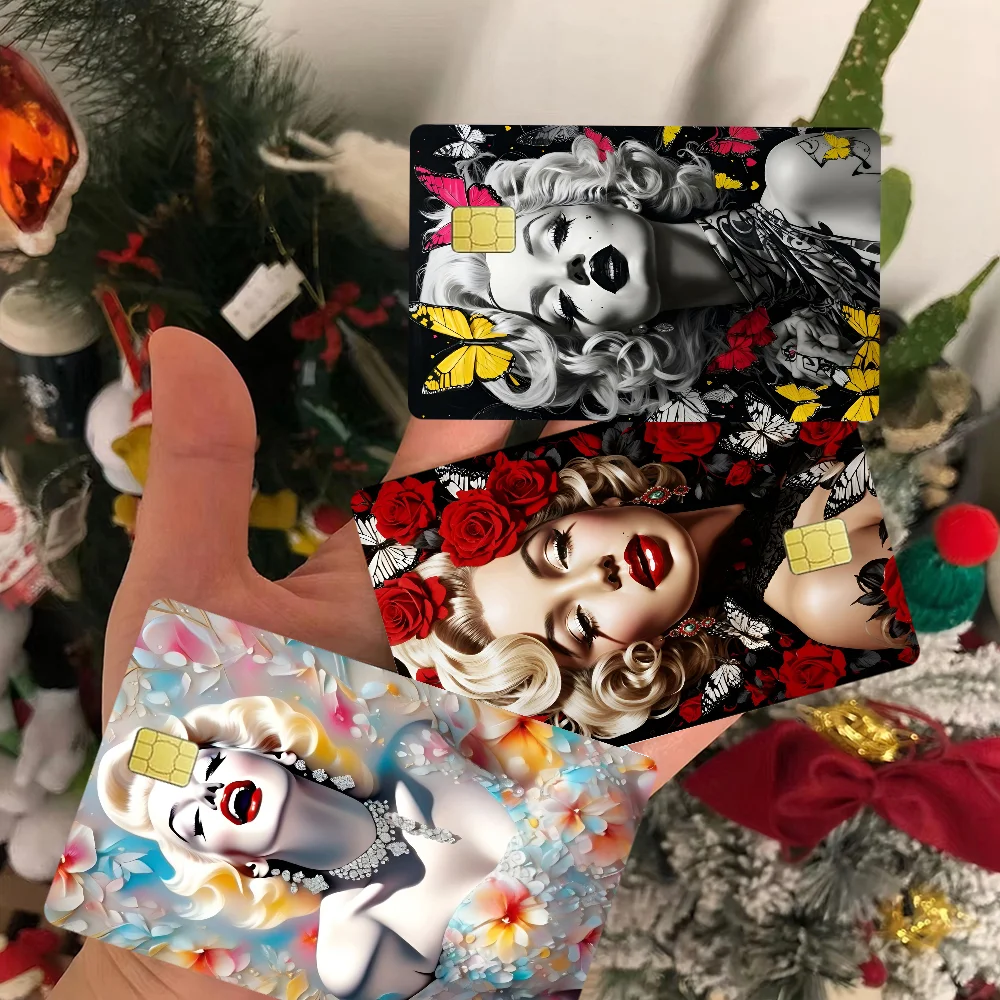 مارلين مونرو لعبة أنيمي ملصق فيلم غطاء الجلد للصغيرة الكبيرة لا رقاقة الخصم بطاقة الائتمان الجانب الأمامي