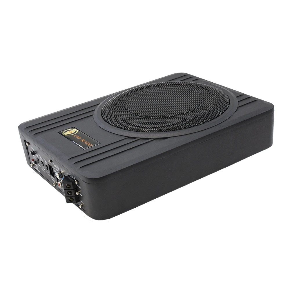 Hot Selling 12V DC Ultra-thin 10 Inch Single Coil Car Speaker Metal Shell Powered Subwoofer 350W RMS 5