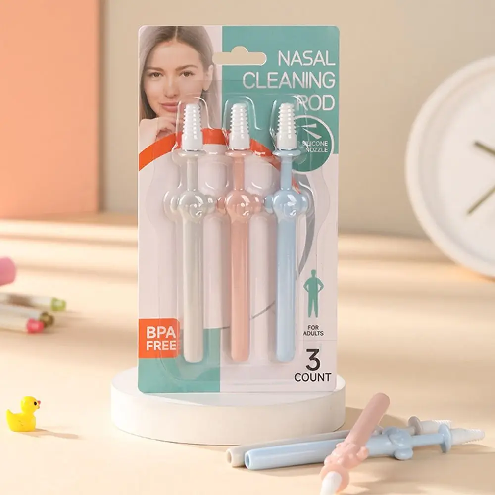 

Silicone Nasal Cleaning Stick Spiral Head Sterile Nose Cleaning Stick Multifunctional Nasal Wash Brush for Children and Adults
