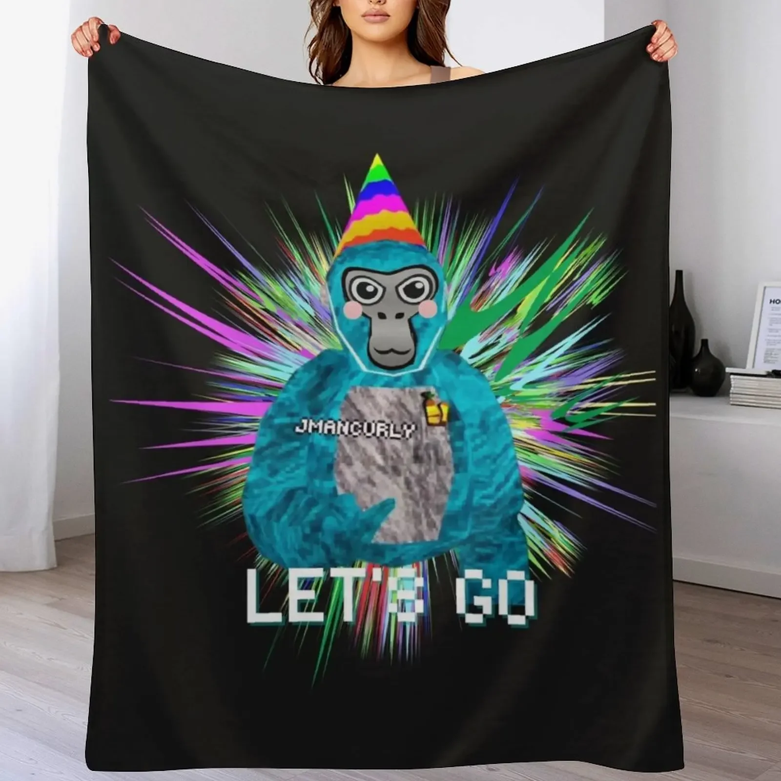 JMANCURLY Gorilla Tag VR Gamer Video Game Design Throw Blanket Plush Fuzzy Cozy Blanket for Couch Sofa
