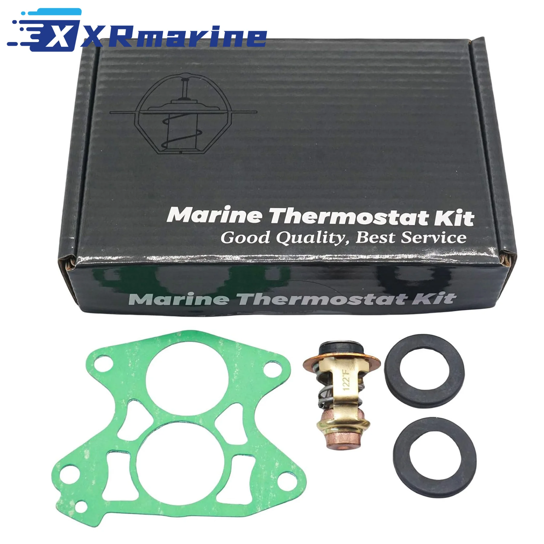 6E5-12411-30 Thermostat Kit 50°C 122°F Fits for Yamaha 2 Stroke 75 to 250 HP 75C 90A 100A 115C Outboard Engines 688-12411
