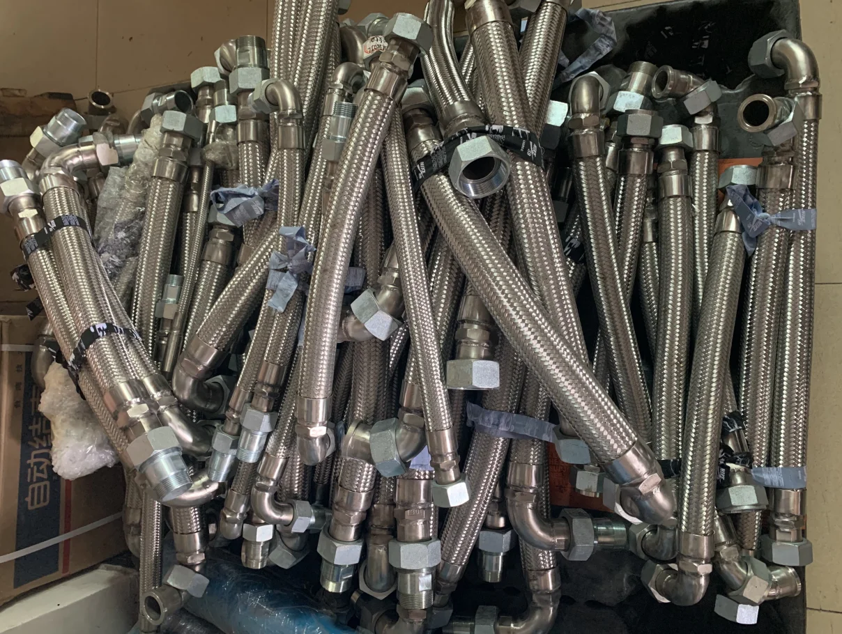 Factory Price DN32 500mm Steam Hose  Resistance Stainless Steel Flexible Braided Metal Tube For Corrugated Line