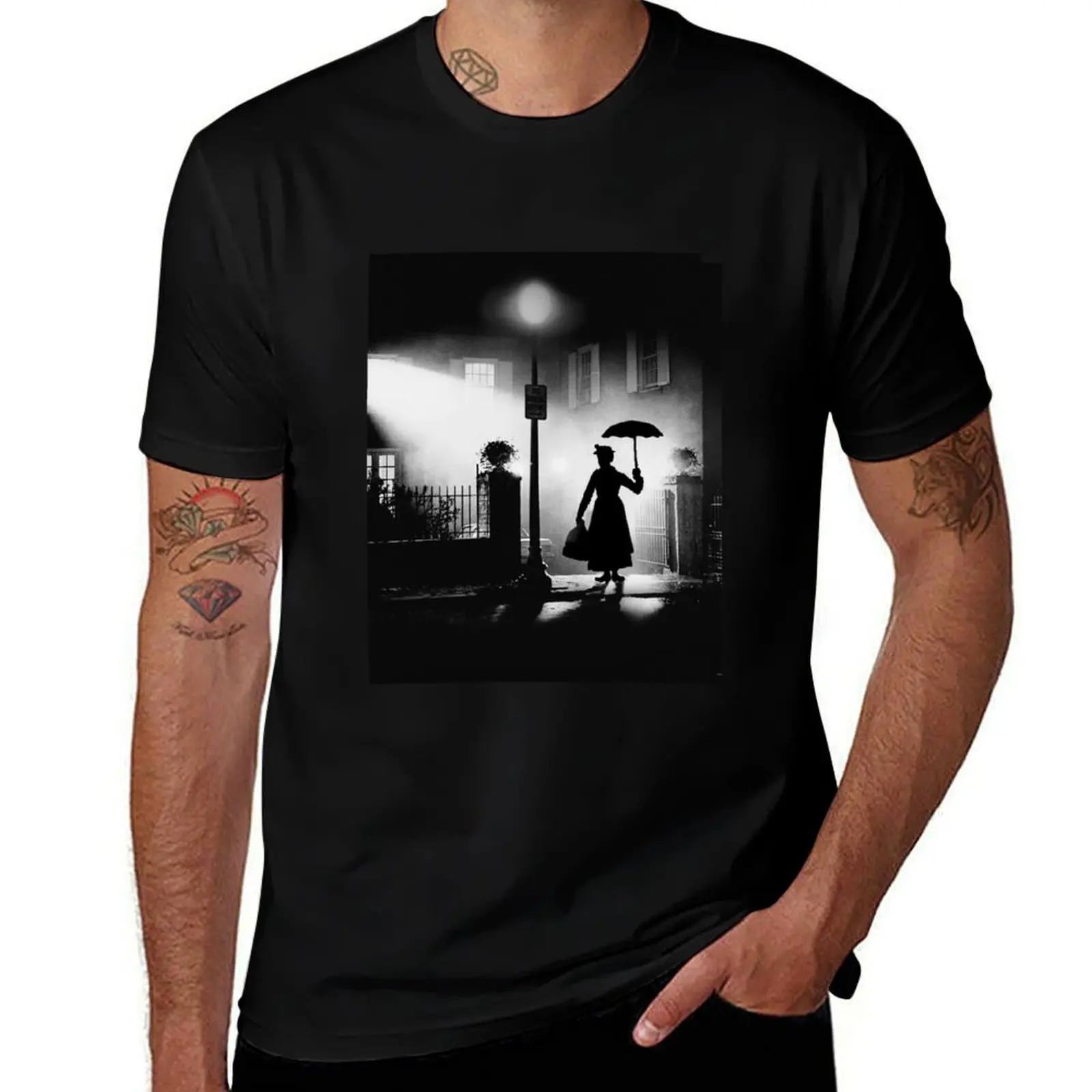 

The Power of Poppins Compels You Black & White T-Shirt man t shirt designer t shirts for man pack white T-shirt