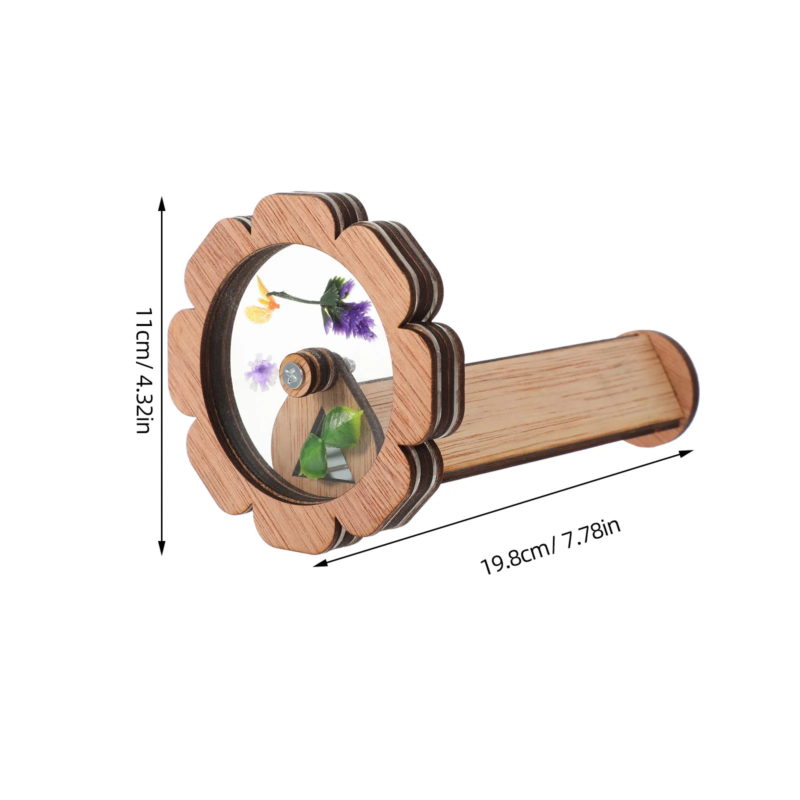 Kaleidoscope For Kids Wooden Educational Creative Refillable Kit Portable Rotating Design Visual Plaything Early Teaching Aid