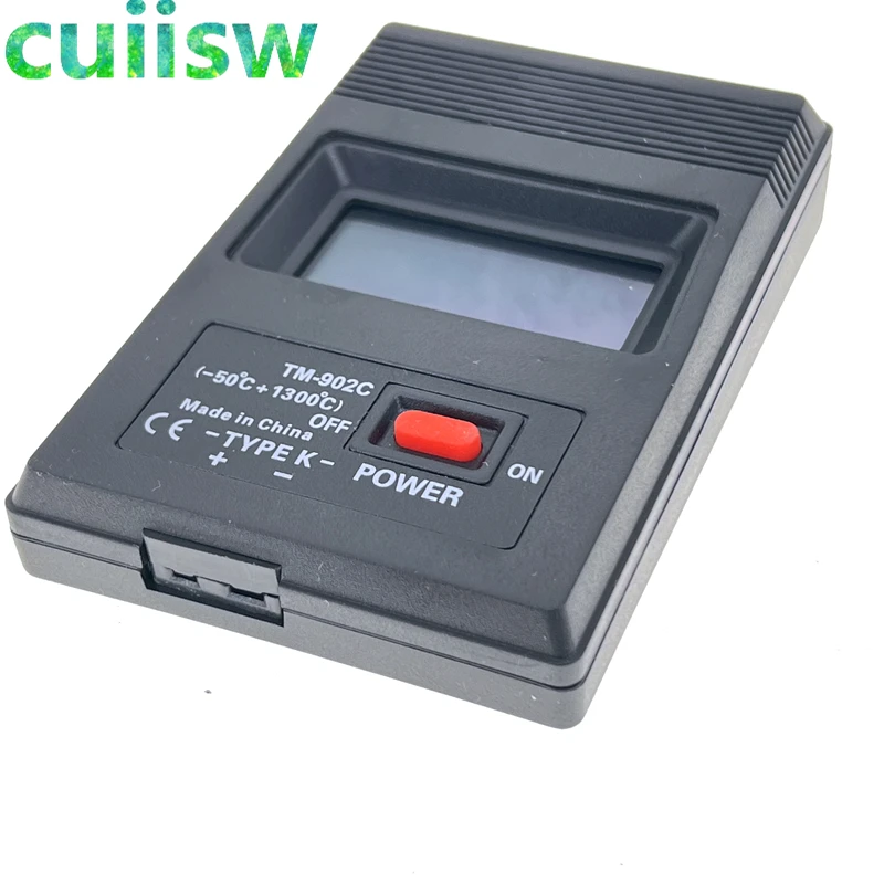 Medidor de temperatura m, digital, tipo k, sensor termômetro + sonda termopar, detector, TM-902C (-50a 13)