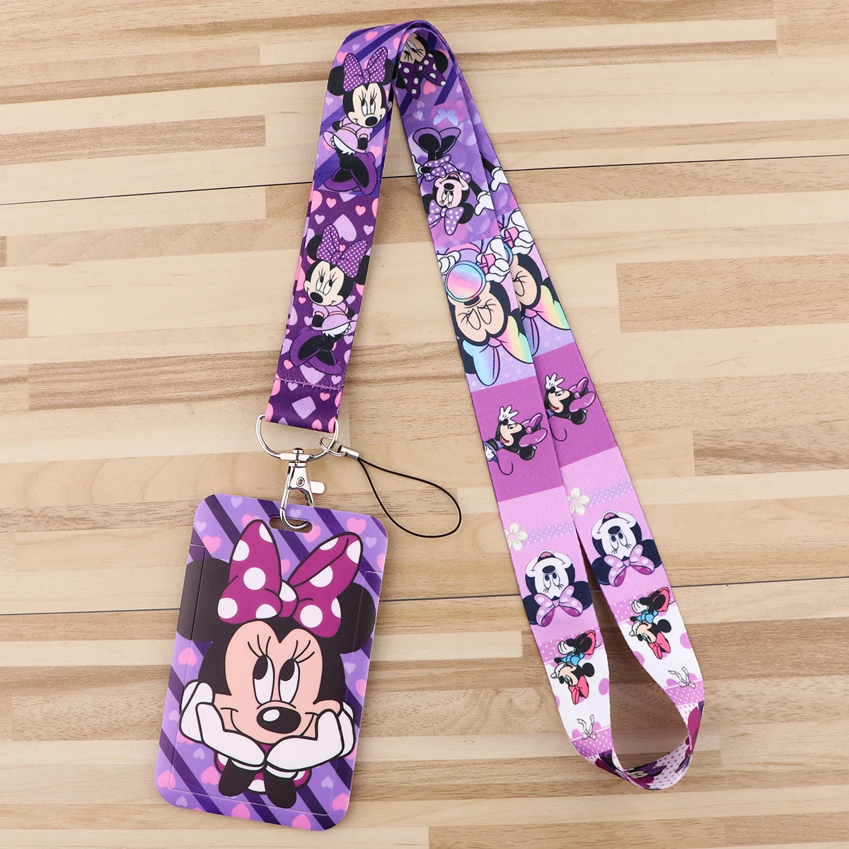 Mickey Minnie Strap Lanyard for Keys Keychain Badge Holder ID Credit Card Pass Hang Rope Lariat Mobile Phone Charm Accessories