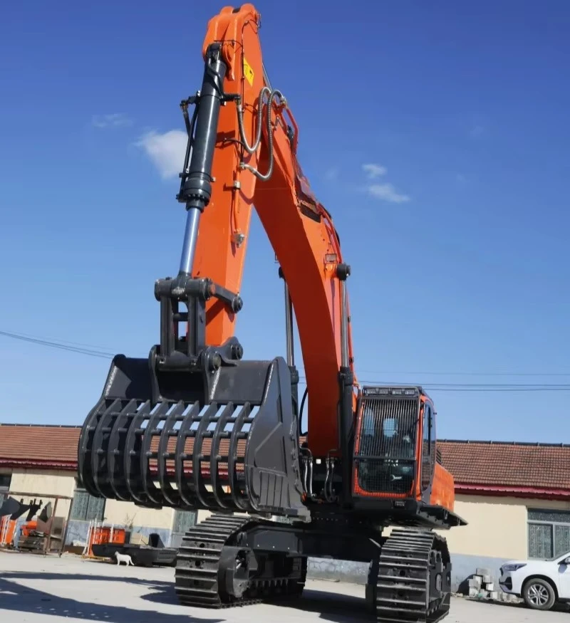 Large Track Excavator Thickened Rock Bucket Heavy Duty Boom Stick Stable Running Mountain Quarry Stone Extraction Machine