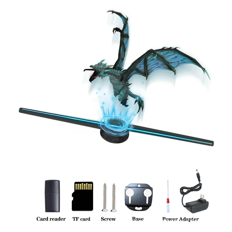 

A69E43CM Naked-Eye Holographic 3D Projection Suspended Aerial Imaging Stereo Electric Fan Screen Rotary Advertising Machine