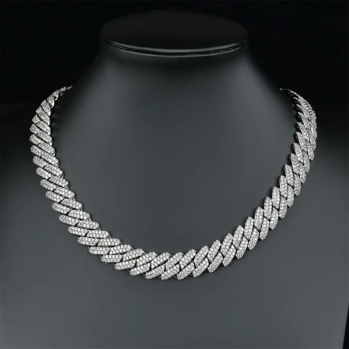 

Кубинская цепочка Iced Out Miami, 10-каратное настоящее позолоченное ожерелье с бриллиантами для мужчин, кубинская цепочка с звеньями