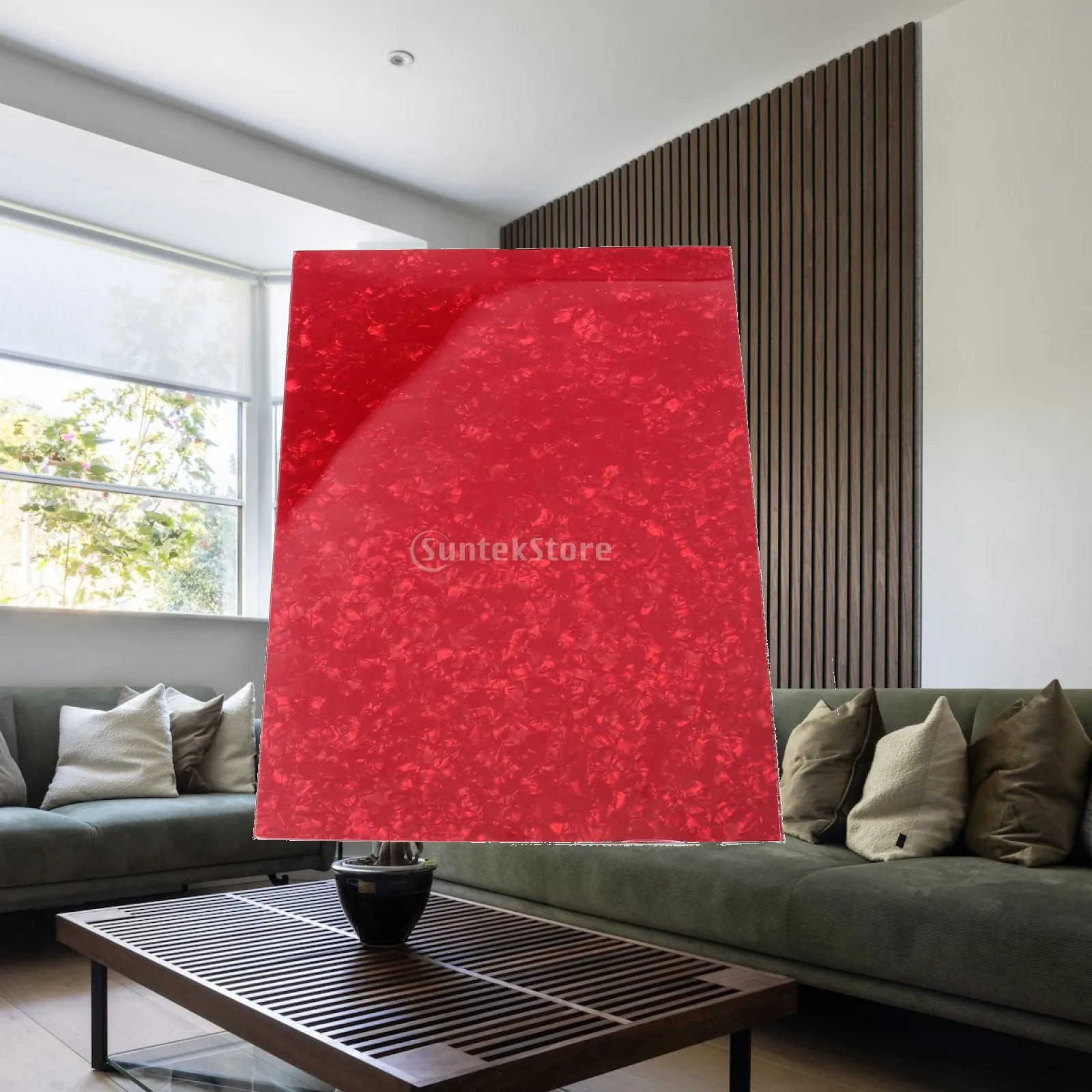 

3 Layer Red Guitar Pickguard Blank Sheet Anti Scratch Plate for Custom Bass Building