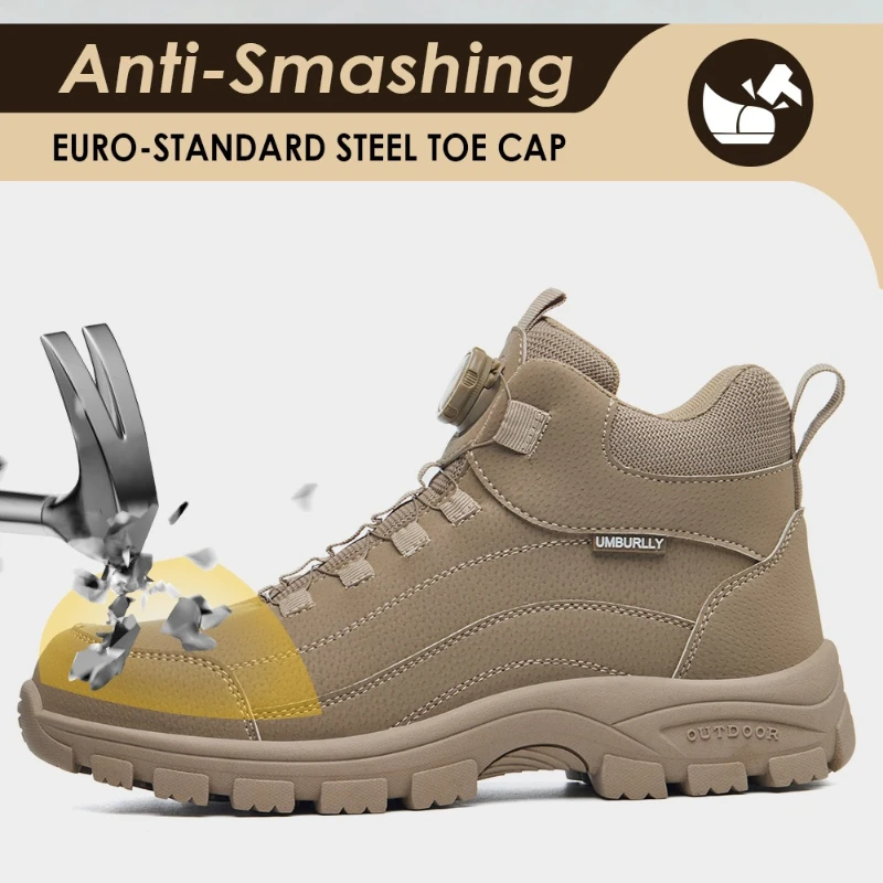 

Водонепроницаемые защитные ботинки для мужчин, неразрушимые рабочие ботинки со стальным носком, противоударные, устойчивые к проколам, защитная обувь, байкерские ботинки для мужчин