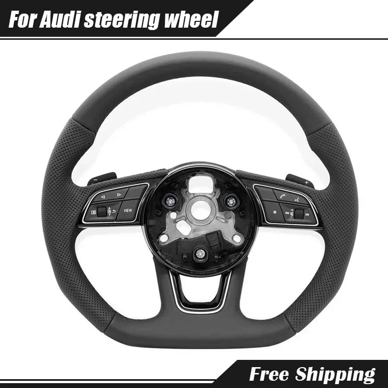 

New Leather Steering Wheel For Audi R8 A3 8P A4 A5 A6 C8 A7 Q2 Q3 Q5 Q7 Q8 S3 S4 S5 S6 S7 RS3 RS4 RS5 RS6 RS7 Car Accessories