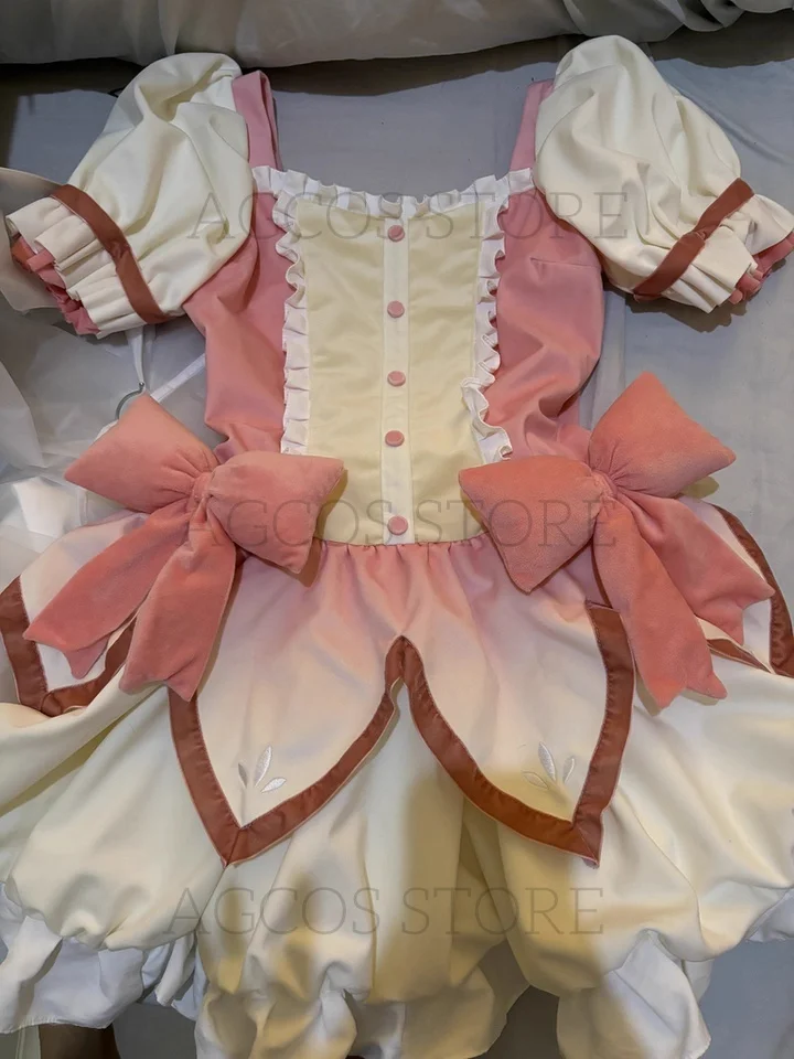 AGCOS Customized Kaname Madoka Cosplay Costume Anime Puella Magi Madoka Magica Christmas Outfits Dress Costumes Cosplay view 3