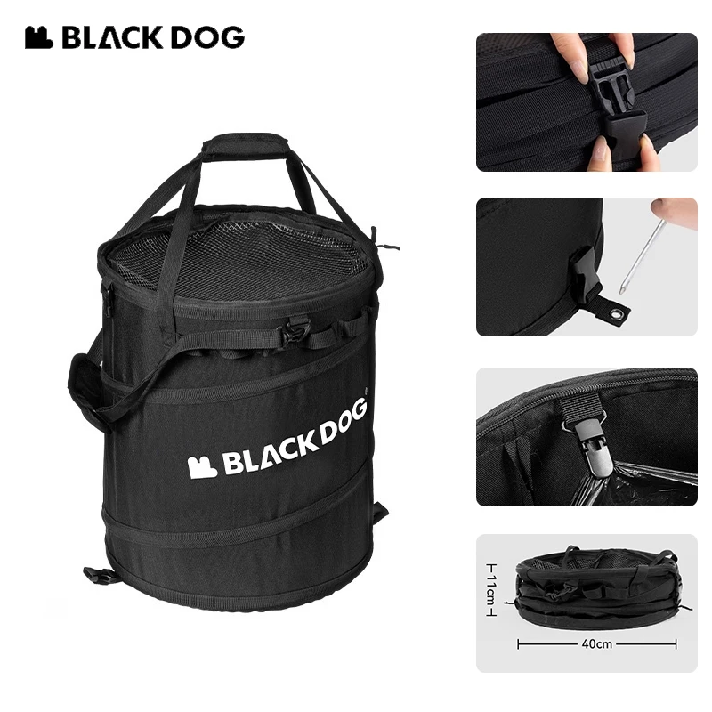 

Naturehike BLACKDOG Camping Storage Bucket Bag Outdoor Foldable Clothes Basket Portable Easy Multi-functional Sundry Gear Bag