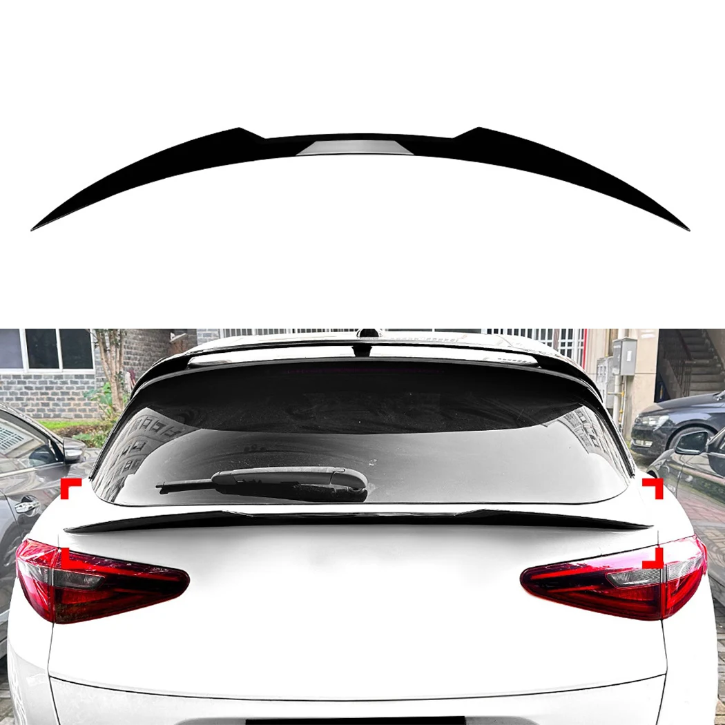 Rear Spoiler For Alfa Romeo Stelvio 2017 2018 2019 2020 2021 2022 2023 2024 Rear Spoiler Wing Body Kits Tuning Car Accessories